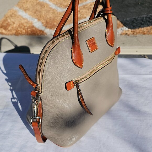 Dooney & Bourke Brown Pebbled Leather Hand Bag - Picture 5 of 5